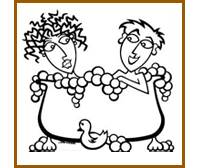 Double Bubbles Without Towel Bar metal wall art