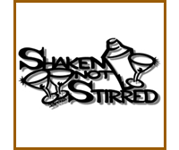 Shaken not stirred metal wall art
