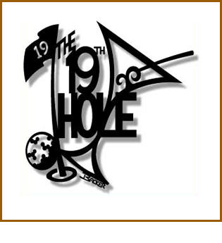 19th Hole Golf Metal Art Sculpture