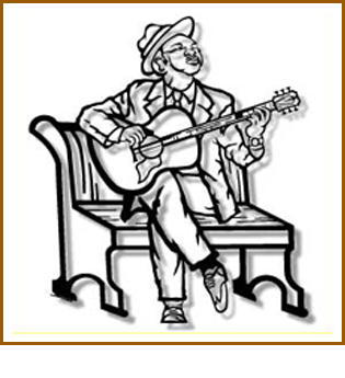 Blues Man Metal Art Sculpture
