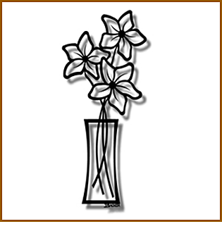 Flowers Metal Wall Art