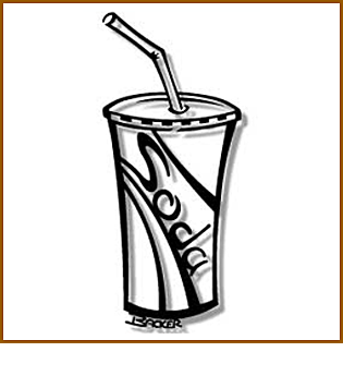 Soda Cup Bottle Metal Wall Art