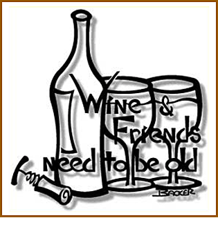 Wine and Friends Metal Wall Art
